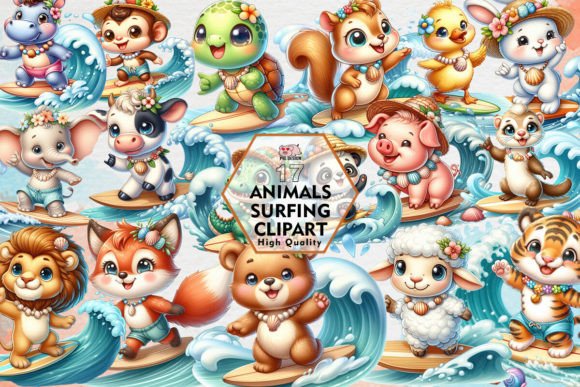 Animals Surfing Sublimation Clipart PNG: A Designer's Guide