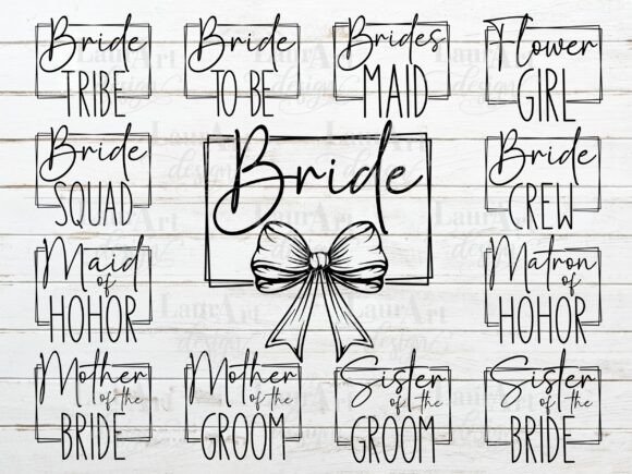 Bachelorette Bridal Party Bride Wedding Design Suite