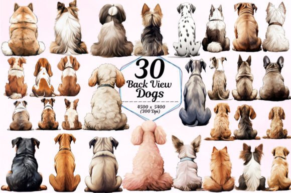 Back View Dogs Sublimation Set: Elevate Your Creative Projects