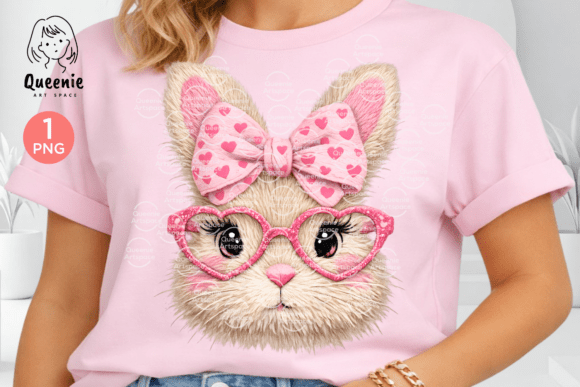 Charming Pink Bunny Illustration for Spring Designs