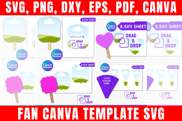Elegant Fan Template SVG: Your Wedding Program & Event Solution