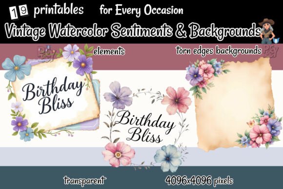 Elevate Projects with Vintage Watercolor Sentiments & TE Paper