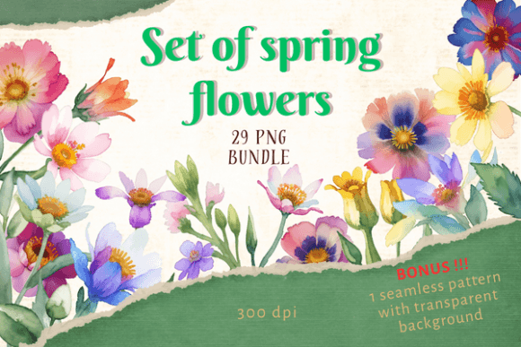 Elevate Your Designs with a Versatile Spring Flowers Collection