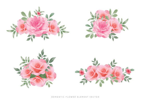 Elevate Your Designs with Decorative Watercolor Floral Clipart