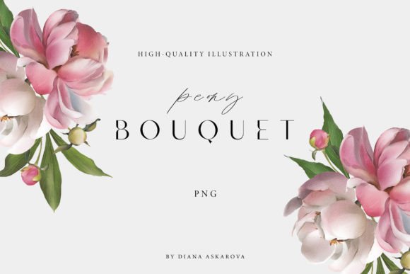 Enhance Your Designs with a Pink White Floral Bouquet Watercolor Png