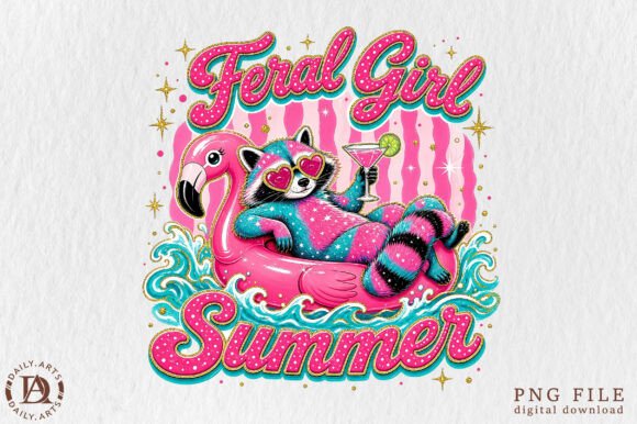 Preppy Feral Girl Summer PNG: A Design Asset for Modern Branding